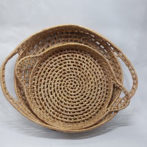 Conjunto de Centro de mesa redondo palha