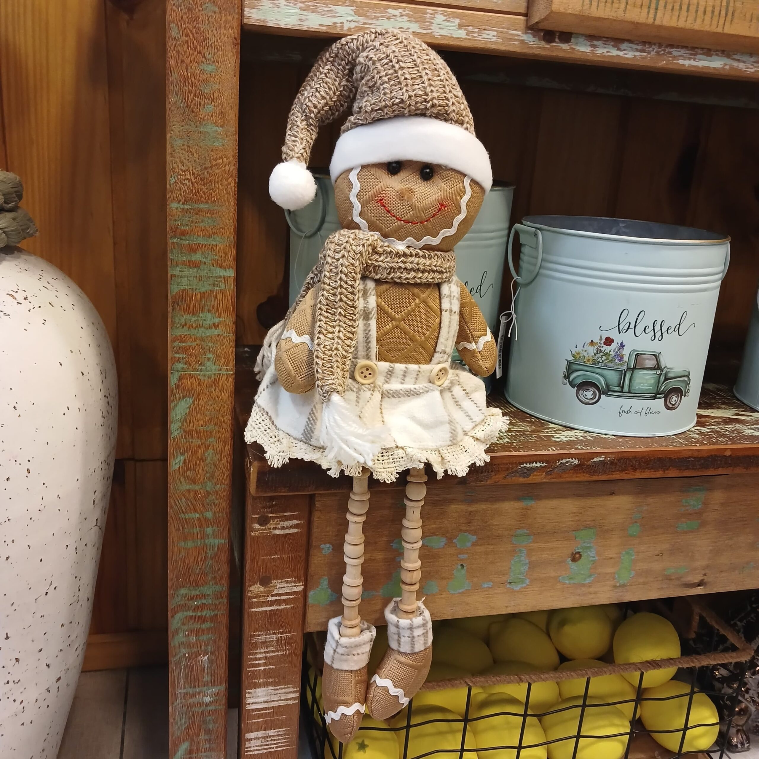 Boneco decorativo ginger natalino - 42 cm