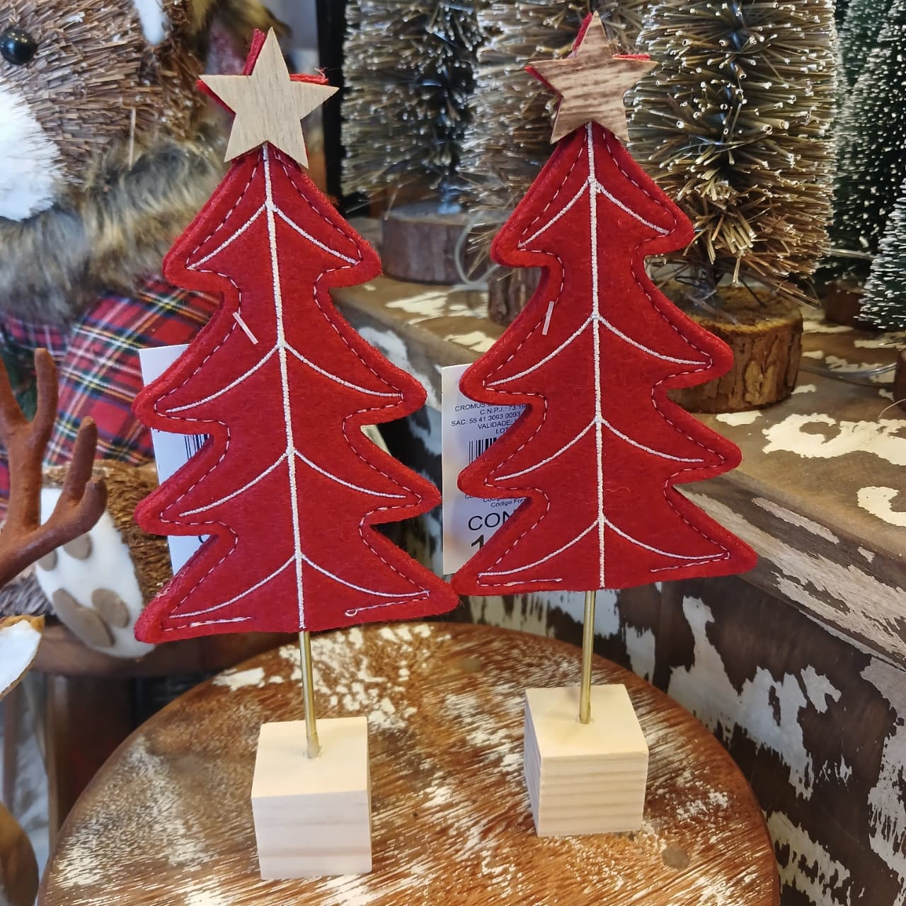 Adorno arvore Natal em feltro - 21 cm