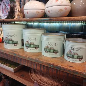 Conjunto de 4 latas vintage decorativas