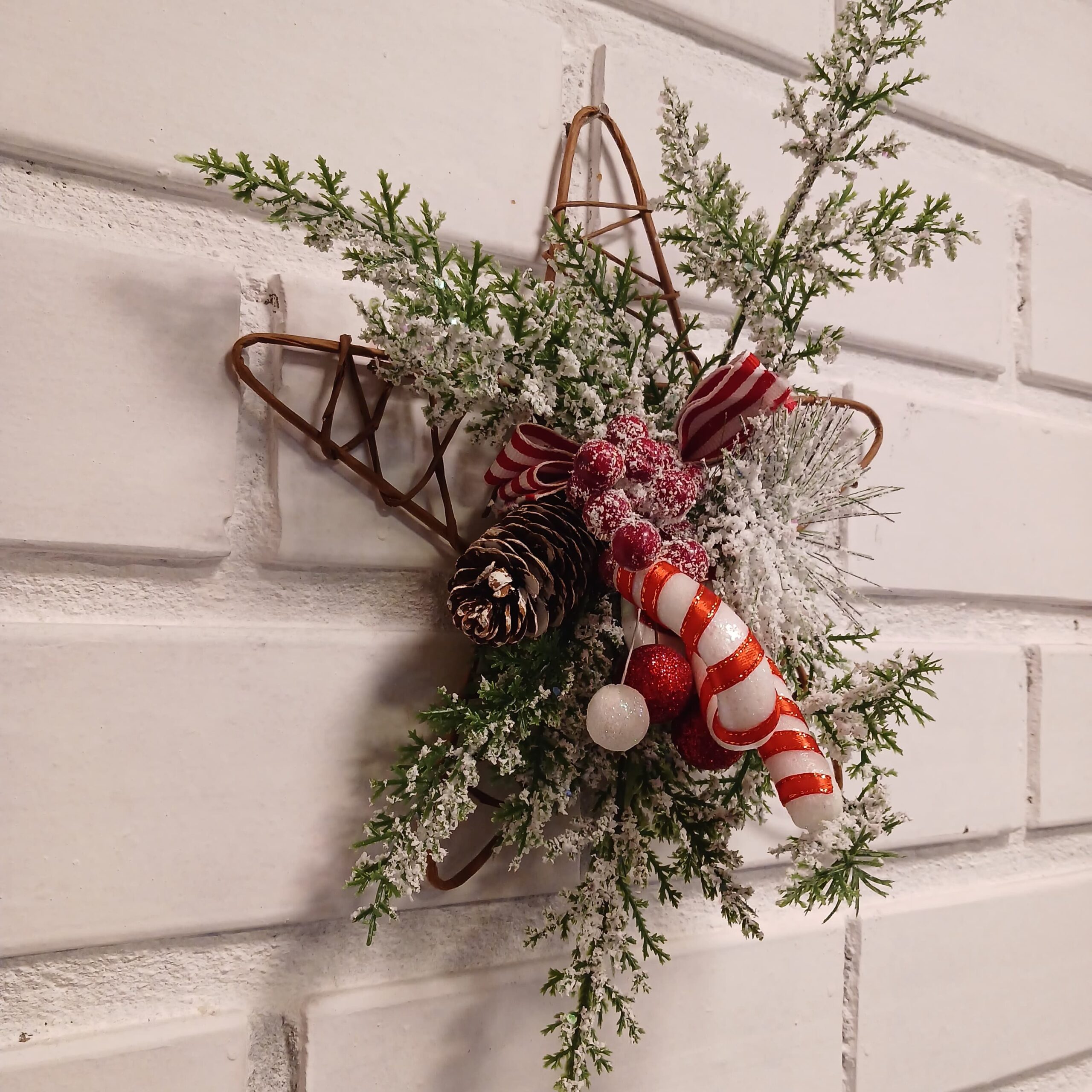 Estrela decorativa de Natal Rústica - 28 CM