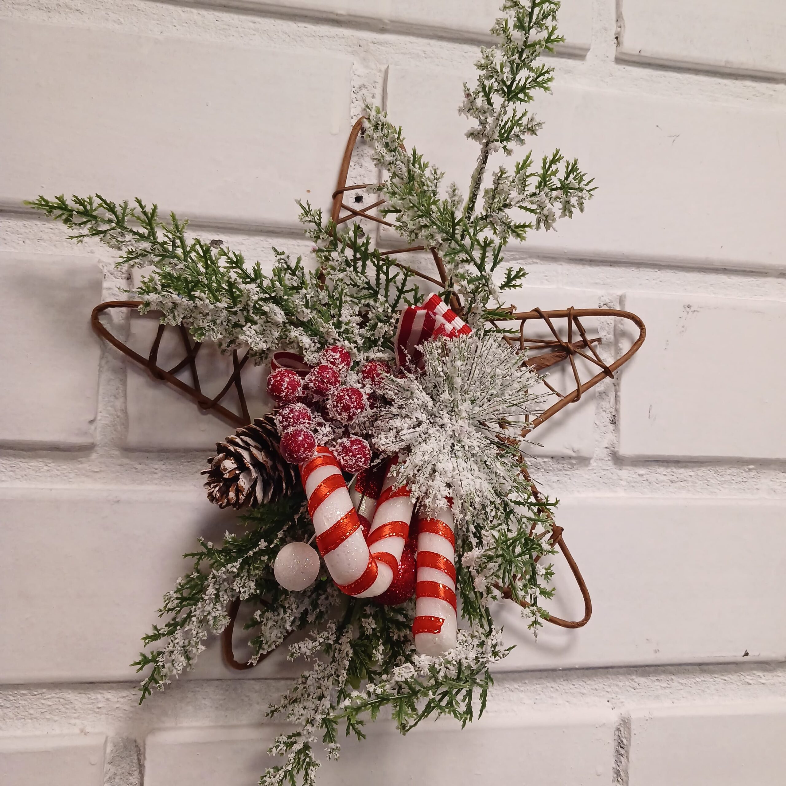 Estrela decorativa de Natal Rústica - 28 CM - Imagem 2