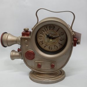 Relógio de mesa filmadora vintage