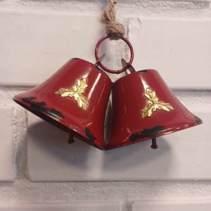 Sino decorativo de Natal vermelho para pendurar