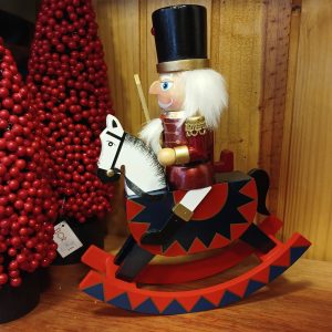 Quebra nozes cavalinho de balanço VERMELHO - 30 CM