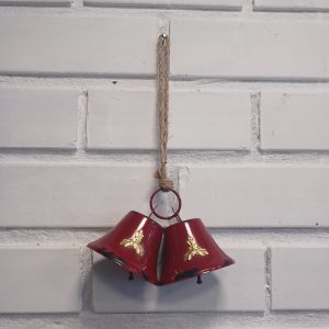Sino decorativo de Natal vermelho para pendurar
