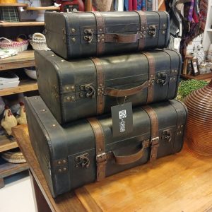 Conjunto com 3 Maletas vintage decorativas