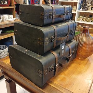 Conjunto com 3 Maletas vintage decorativas